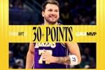 湖人官方海报:球队9连胜东契奇9场砍下30+ NBA历史首人!